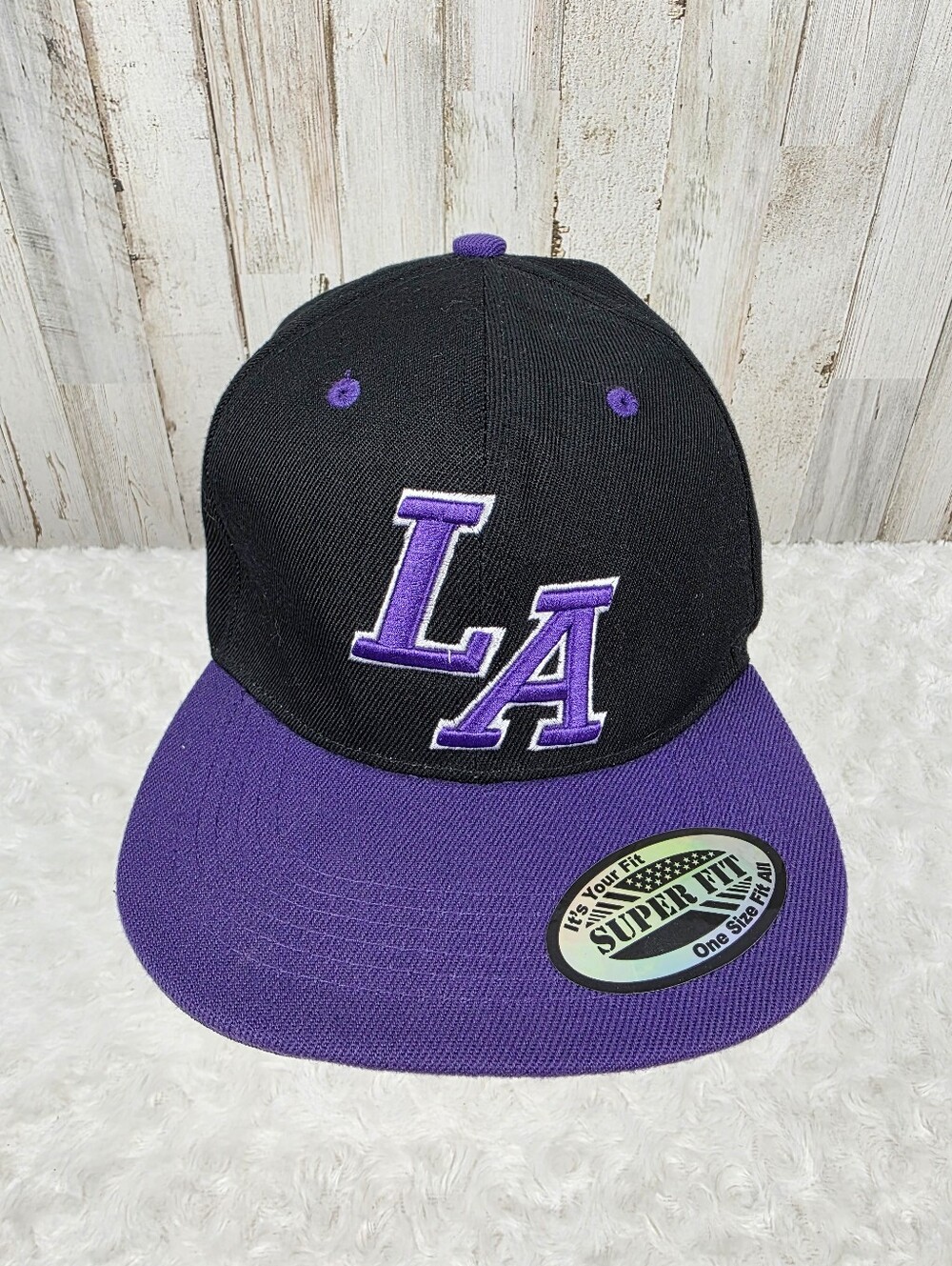 Superfit LA Snapback Cap - Black & Purple